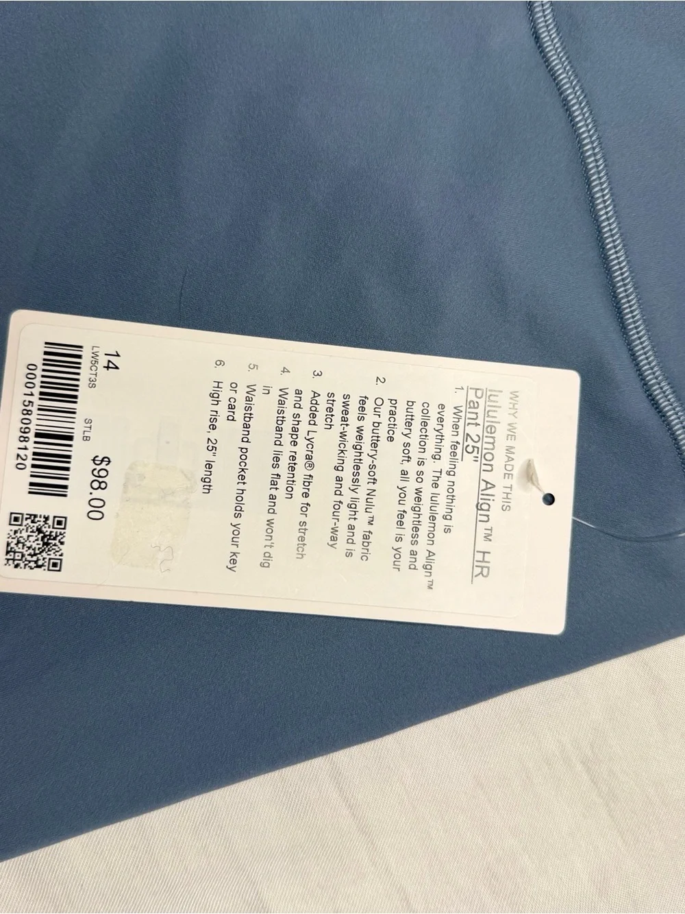 NWT lululemon athletica Align Mid-Rise Blue Leggings